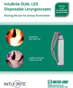 Lateral Medical Anaesthetics Critical Care - Airway Management IntuBrite Dual LED Disposable Laryngoscopes Downloadable Brochure SLML 191 Rev B